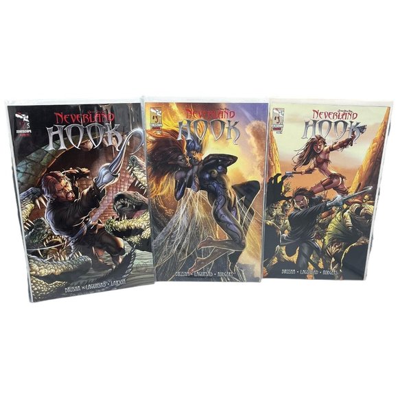 Xenerscope Other - 3 Grimm Fairy Tales Presents Neverland Hook 2 Nunes 3A Sejic 3B Chen Nunes Art